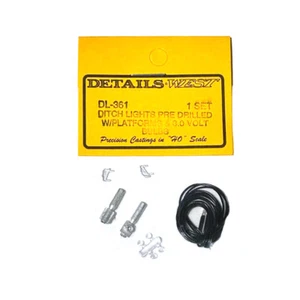 Details West DL-361 Ditch Lights - Predrilled w/Platform & 3-Volt Bulbs HO Scale - Picture 1 of 1