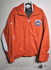 New York Mets Majestic Orange & White Men's XL Jacket ☆ New / Read ☆ - Picture 1 of 23