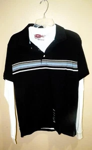 Pont Zero 2 for 1 Shirt Striped SS Polo & LS White Tee Boy XL NWTS - Picture 1 of 2