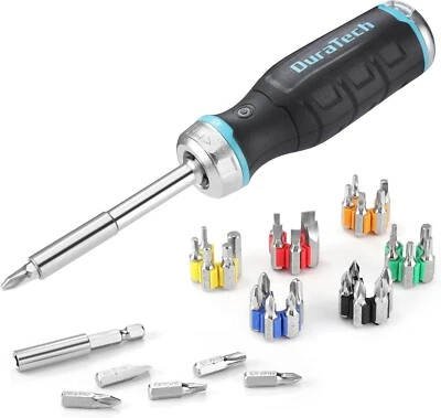 DURATECH Ratschenschraubendreher 36 Bits mit Magazin im Griff mit Tragetasche - Bild 1 von 4