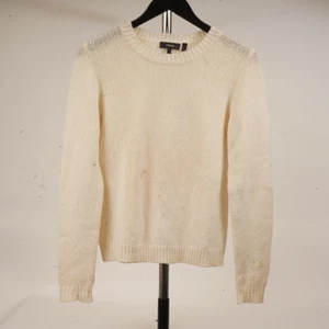 Theory Womens White Size Small Pullover Cable Knit Long Sleeve Sweater - Picture 1 of 11