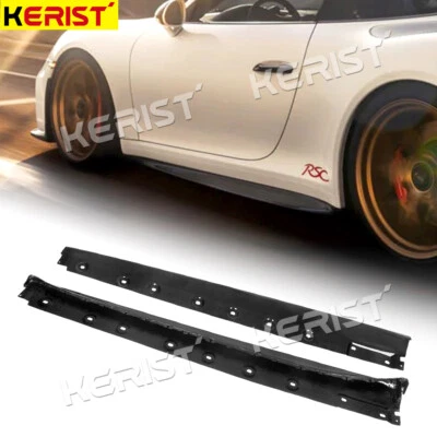 For Porsche 911 991.2 Carrera 2016-UP Side skirts Lip Carbon Fiber Rear Bumper - Image 1 of 4