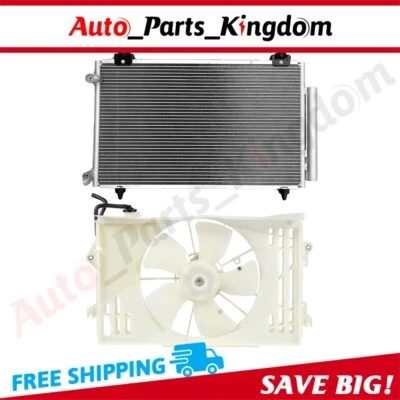 Electric AC Condenser Cooling Fan Kit For 2005 2006-2008 Toyota Corolla Matrix - Image 1 of 4