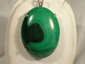 40x30mm Malachite Pendant - Picture 1 of 1