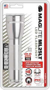 Maglite ML25LT LED 2-Cell C Flashlight, Silver - Picture 1 of 6