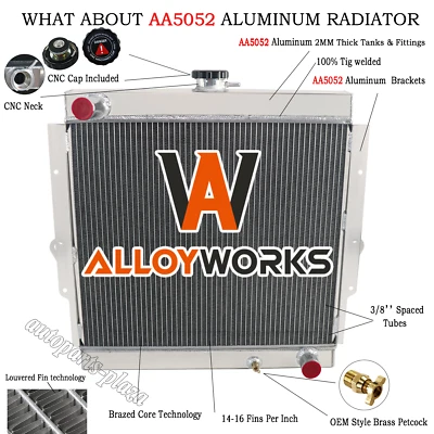 ALUMINUM RADIATOR 3 ROW For TOYOTA LAND CRUISER 85-93 SERIES FJ73/FJ75 PETROL MT Foto 1 de 4