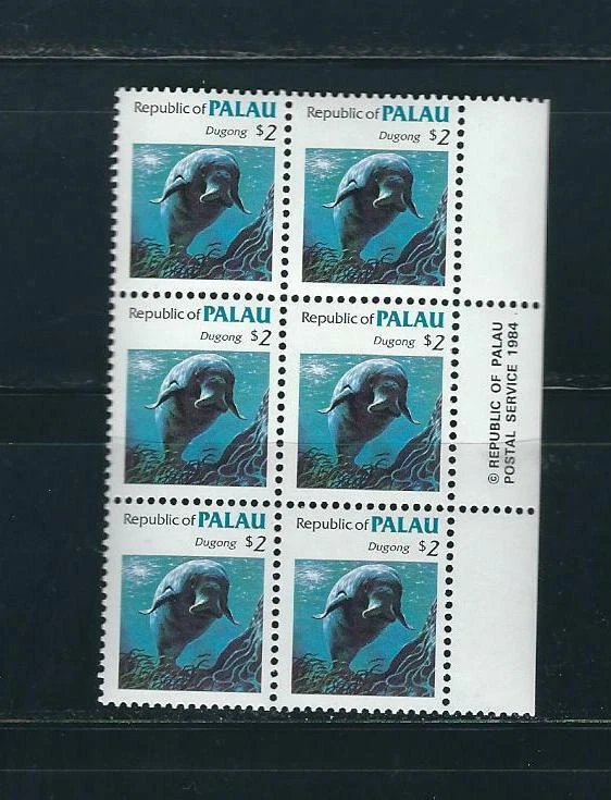 Palau SC # 20 Dugong . Block Of 6 . MNH - Image 1 of 1