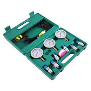 Hydraulic Pressure Gauge Tester Diagnostic Couplings Tool Kit M10x1.25 9000psi - Picture 1 of 11