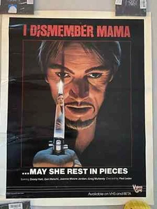 I Dismember Mama Original video release poster - Video Gems - 24 x 19 - RARE - Picture 1 of 1