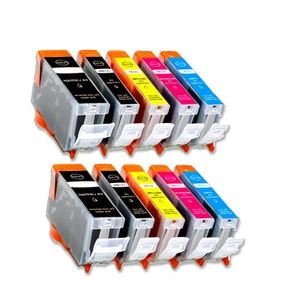 10 New Ink Set use for Canon PGI-5 CLI-8 (BK B C M Y) Pixma MP610 MP800 MX850 - Picture 1 of 6