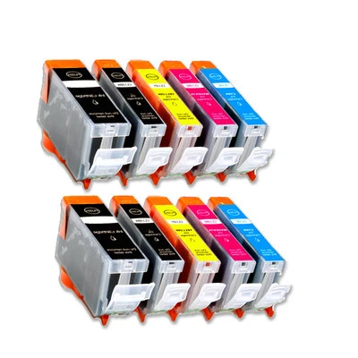 10 New Ink Set use for Canon PGI-5 CLI-8 (BK B C M Y) Pixma MP610 MP800 MX850 - Image 1 of 4