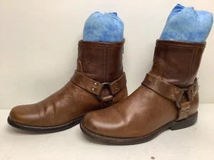 VTG WOMENS FRYE HARNESS MOTORCYCLE BROWN BOOTS SIZE 7 B - Picture 1 of 10