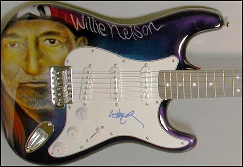 WILLIE NELSON - GUITAR SIGNED Cover