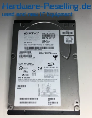IBM Hitachi 73.4GB HDD U320 SCSI 8MB 10K 3.5" HUS103073FL3600 71P7536 39R7320 - Immagine 1 di 3