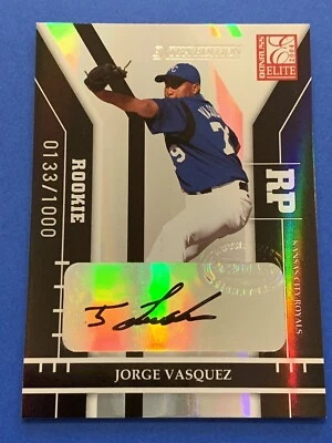 JORGE VASQUEZ Signed RC 2004 Elite #256 KC ROYALS-ATLANTA BRAVES Autograph Auto - Image 1 of 2