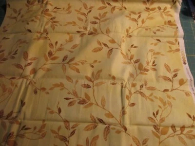 Nueva tela de algodón de 1 yarda hojas doradas y tostadas en amarillo moteado Foto 1 de 4