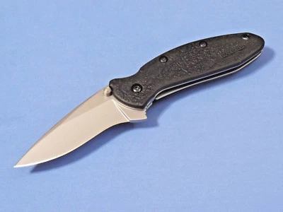 Cuchillo KERSHAW 1620 SCALLION negro asistido abierto linerlock 3 1/2" cerrado EE. UU. ¡NUEVO! Foto 1 de 4
