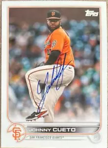 Johnny Cueto Autographed 2022 Topps #73 - Picture 1 of 1