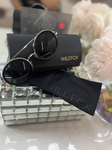 Wildfox schwarze runde Sonnenbrille mit Farbverlaufsgläsern 63-14-139 mm - Bild 1 von 16