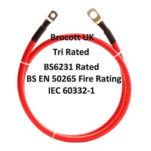 WELDING CABLE LEAD, BATTERY LEAD 100AMP (16mm2) TRIRATED CABLE 150mm To 8mtr