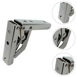 2Pc Folding Heavy Duty Shelf Bracket Triangle Bench Mounted Table Wall Hinges - Picture 1 of 8