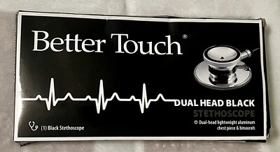 Better Touch - Aluminio ligero de doble cabezal - Estetoscopio negro Foto 1 de 4