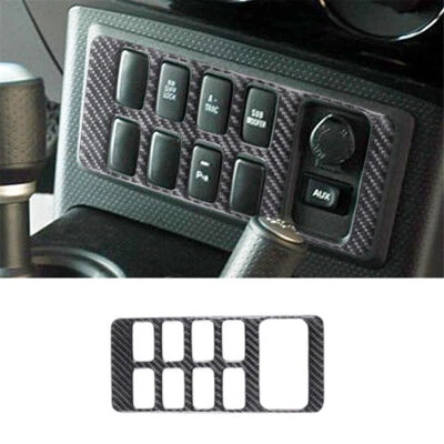 Panel de botón de control central de fibra de carbono para Toyota FJ Curiser 2007-2021 Foto 1 de 4