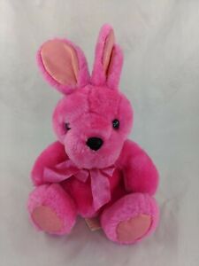 First & Main Jellybean Bunnies Plush Rabbit Pink 9" Vinyl Ear Stuffed Animal Toy