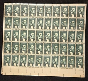 US Scott # 1113 - Beardless Abraham Lincoln - 1959 - Sheet of 50 Stamps - MNH - Picture 1 of 2