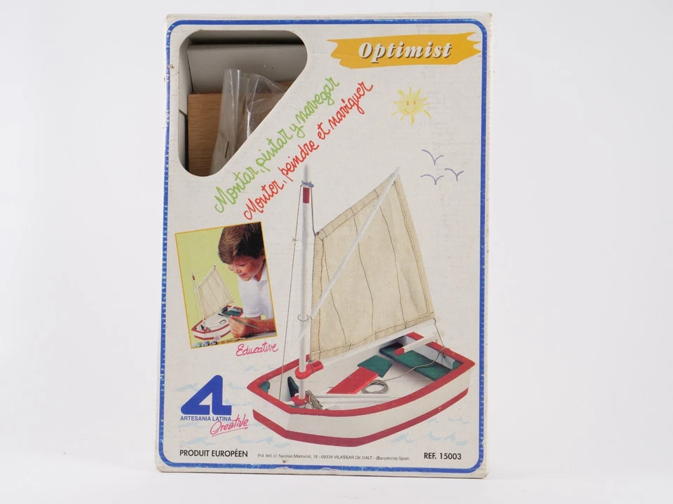 AL Artesania Latina N° 15003 Barca Optimist Modello Nuovo In Scatola - Immagine 1 di 4