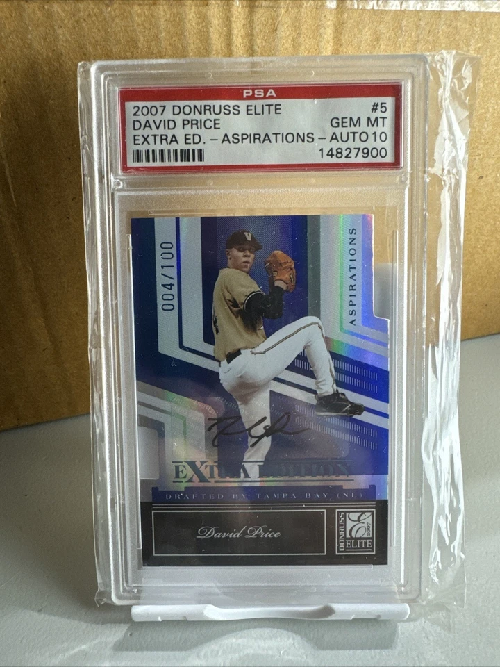 David Price 2007 Donruss Elite Extra Edition RC Auto /100 PSA 10 Gem Mint - Image 1 of 2