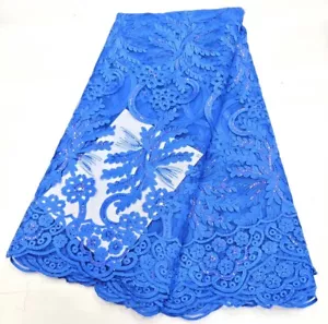 YQOINFKS Tulle Lace Textile Embroidery Fabric Crafts Dress Cloth Net Lace Sequin - Picture 1 of 17