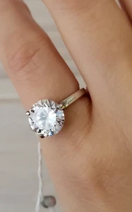 Silver Ring with cubic zirconia 925 new Серебрянное кольцо с фианитом - Picture 1 of 16