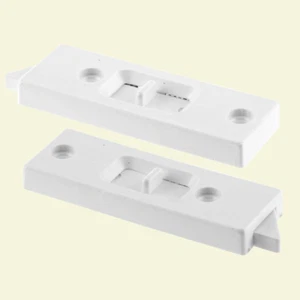 NEW White Vinyl Vertical Hung Sliding Window Lock (2-PACK) Tilt Latch Spring F X - Picture 1 of 2