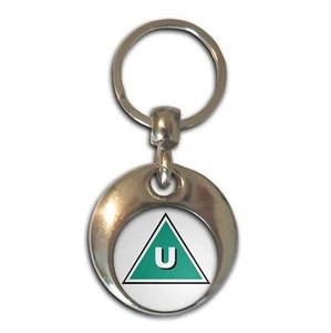 U Certificate Round Metal Key Ring (37mm x 37mm) - Foto 1 di 2