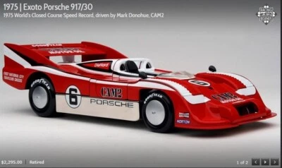 Porsche 917/30 CAM2 Mark Donohue 1975 disco de curso fechado 1:18-Exoto RLG18189 - Imagem 1 de 4