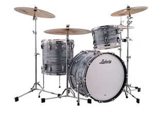 Ludwig Classic Maple Vintage Blue Oyster Downbeat 14x20_8x12_14x14 Drums Shells - Picture 1 of 3