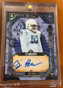 2022 CJ Brewer Wild Card RC AUTO Black SP #D 2/2 (only 2 exists) 5 Card Draw - Picture 1 of 2