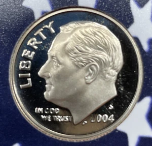 Moneda de diez centavos Roosevelt 2004 S revestida a prueba de juego de prueba con envío gratuito - Imagen 1 de 2