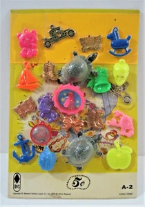 Turtles Skull Metal Charms Toy Prizes Old Gumball Vend Machine Display Card #369 - Picture 1 of 1