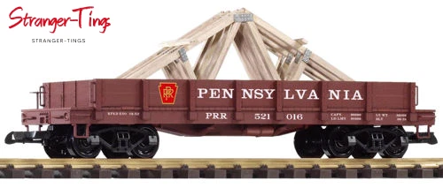 Piko PRR Low Sided Wagon with Roof Trusses Load G Gauge - Image 1 of 1