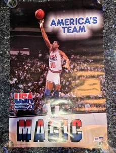Starline 1992 TEAM USA Olympia Basketball Poster NEU UNBENUTZT - MAGIC JOHNSON 22X34 - Bild 1 von 3