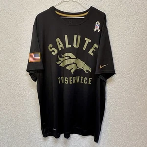 Nike Denver Broncos T-Shirt Men’s 2XL Black Salute To Service Military Tee Shirt - Picture 1 of 11