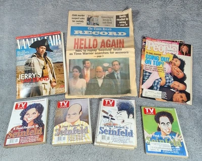 Seinfeld TV Guide Farewell Set + Vintage Magazines & Newspaper 1998 Finale Lot  - Image 1 of 4