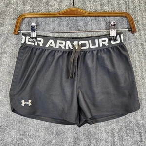 Under Armour Shorts Girl's Medium Youth Black Loose Sports Training Workout - Picture 1 of 9