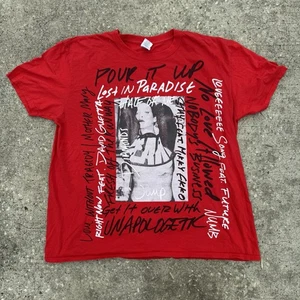 RIHANNA Official "Diamonds" World Tour Dates 2013 T-Shirt Size XL Red AOP Print - Bild 1 von 5
