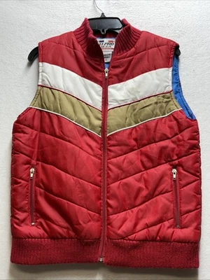 Chaleco acolchado vintage 21 Pro EE. UU. 80’s para hombre talla M rojo blanco azul esquí Foto 1 de 4