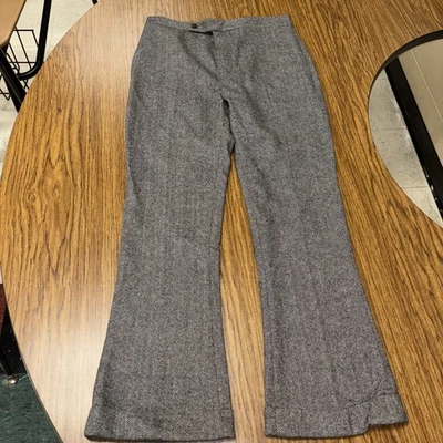 Pantalones acampanados R13 con puños para mujer talla 27 gris espiga lana cachemir RARO Foto 1 de 4