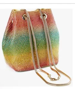 AOYUNHUI Evening Bags Crossbody Bags for Women Shiny Bucket Bag Clutch Purse for - Picture 1 of 1