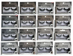 16 pares de pestañas postizas de visón sintético Ardell 3D #853 negras - Imagen 1 de 4